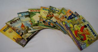 12 Rupert The Bear annuals from the 1960