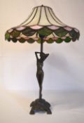 A modern Art Deco style Tiffany lamp