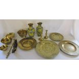 Assorted brassware inc decorative charge