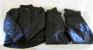 Two pairs of ladies motor cycle leather