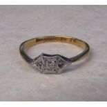 18ct gold diamond ring size L