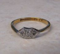 18ct gold diamond ring size L