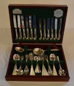 Cased silver plate canteen of cutlery, B