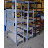 3 metal storage racking units