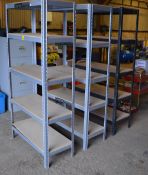 3 metal storage racking units