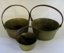 3 brass jam pans