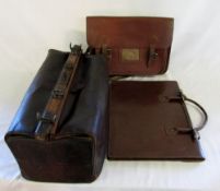 Leather satchels & gladstone bag (missin