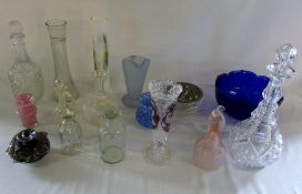 Various glassware inc decanters