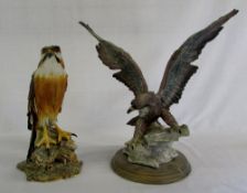 2 Capodimonte birds of prey H 28 cm and