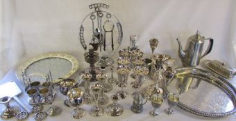 Various silver plate inc goblets and hea