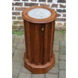 Victorian mahogany cylindrical pot cupbo