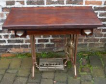 Singer trestle converted into a table