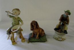 2 Capodimonte figurines and a Capodimont