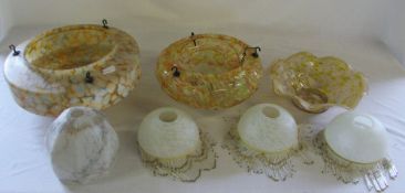 Assorted glass light fittings & glass bo