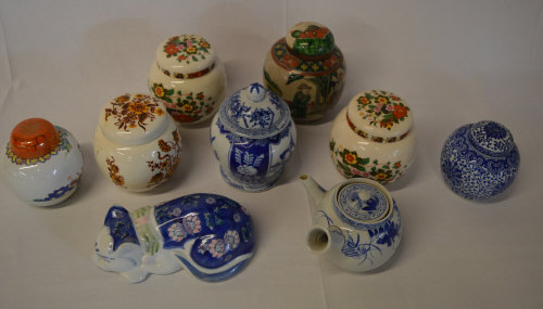 Oriental style ginger jars, Bofura kettl