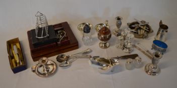 Various silver plate including cutlery,