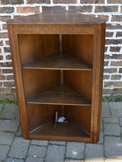 Oak corner shelf