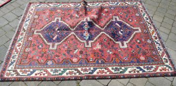 Hand woven Persian Qashqai tribal rug
