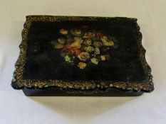 Victorian papier-mache writing slope wit