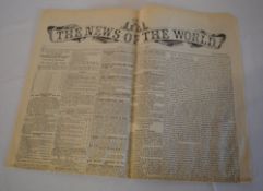 The News of the World newspaper dated Oc