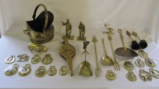 Various brass ware inc horse brasses, mi