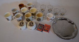 Various commemorative ware including mug