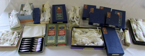Various boxed silver plate and stainless