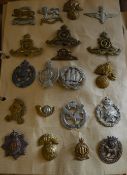 Folder of various military cap badges