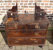 Victorian dressing table / chest of draw