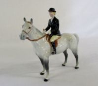 Beswick dapple grey horse and rider