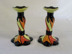 Lorna Bailey pair of candlesticks 'Chetw