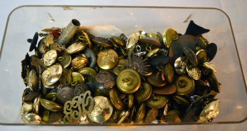 Selection of military buttons