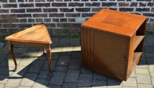 Oak trolley bookcase / drinks cabinet &