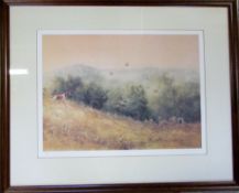 Limited edition signed print of spaniels