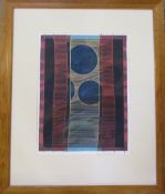 Abstract Anita Ford lithograph print 'Re