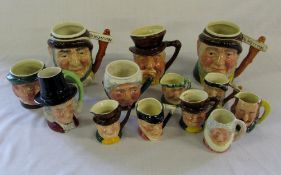 Assorted Lancaster character jugs