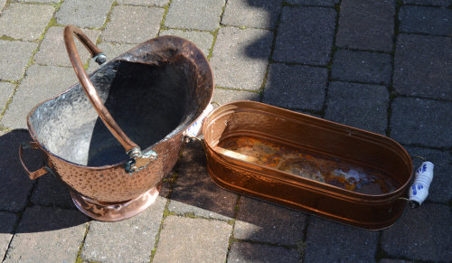 Copper bucket & planter