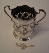 Silver plated trophy style cup and 3 whi