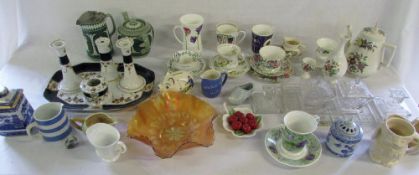 Various ceramics and glassware inc dress