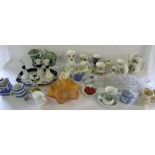 Various ceramics and glassware inc dress