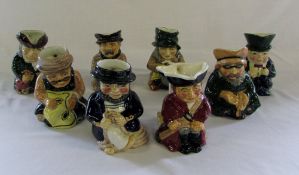 Set of Roy Kirkham character/toby jugs -