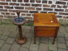 Late Victorian commode and large wood an