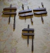 4 large wooden clamps