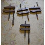 4 large wooden clamps