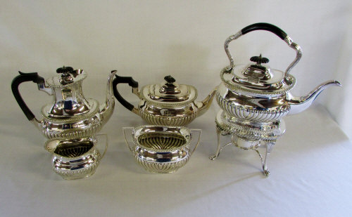 Mappin & Webb silver plate 5 piece tea &