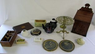 Assorted ceramics and brass ware etc inc