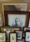 Selection of framed photographs etc