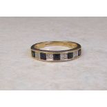 9ct gold sapphire and diamond ring size