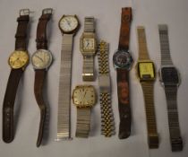 Various wristwatches including Timex