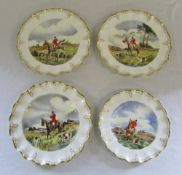 4 Royal Crown Derby hand painted hunting